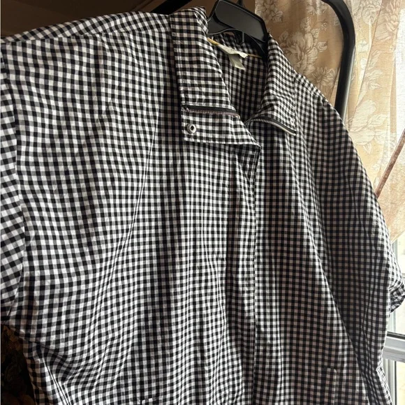 EUC Vintage CJ Banks Black & White Gingham Check Cotton Jacket | Women’s Plus 2X - Picture 8 of 16
